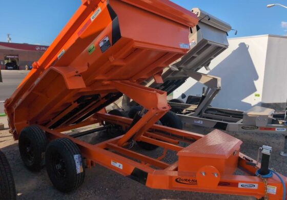 ORANGE 5’X10’ DUMP
10K TANDEM AXLES BUMPER PULL
DURAHAUL