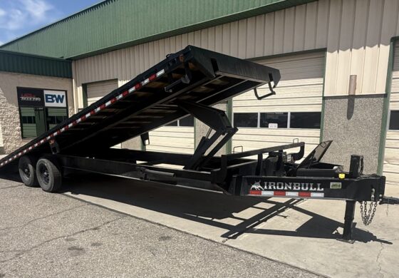 2025 IronBull TDP0228082 102X28 16K Deckover Power Tilt Trailer