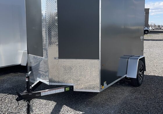 6X10 SINGLE 3500K ENCLOSED RAMP AND SIDE DOOR BUMPER PULL