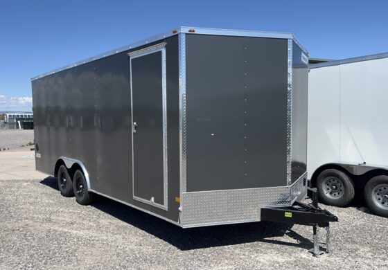 8.5X20 WELLS CARGO ENCLOSED TANDEM 3500/7K AXLES RAMP DOOR AND ESCAPE DOOR