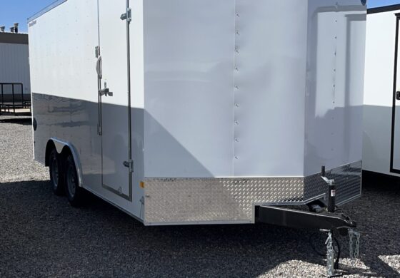 FAST TRAC 8.5X16 ENCLOSED WHITE 7K TANDEM